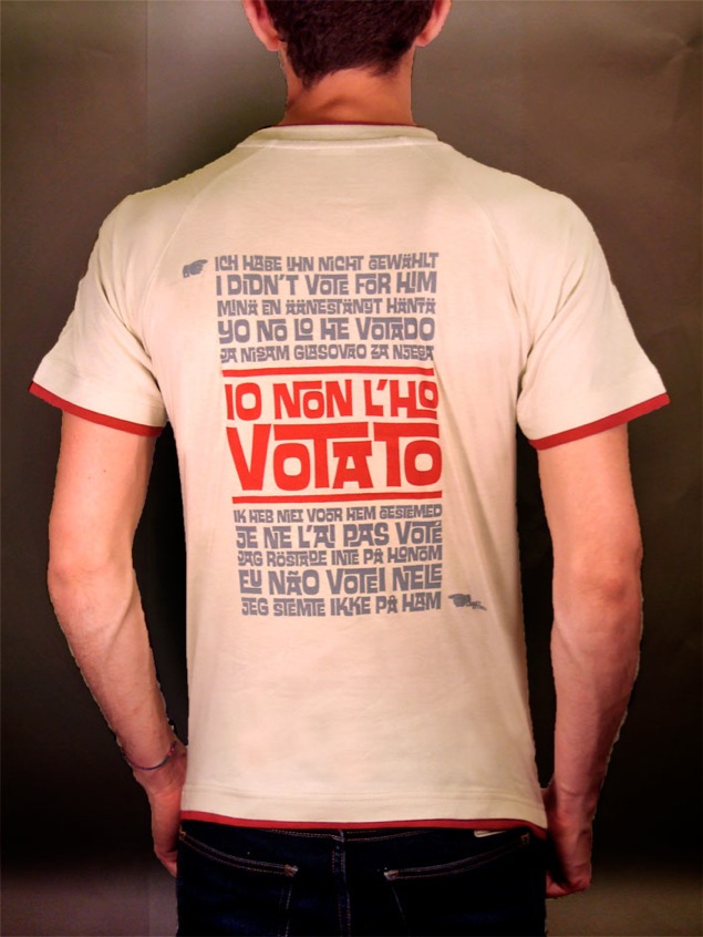 berlusconi t-shirt io non ho votato berlusconi